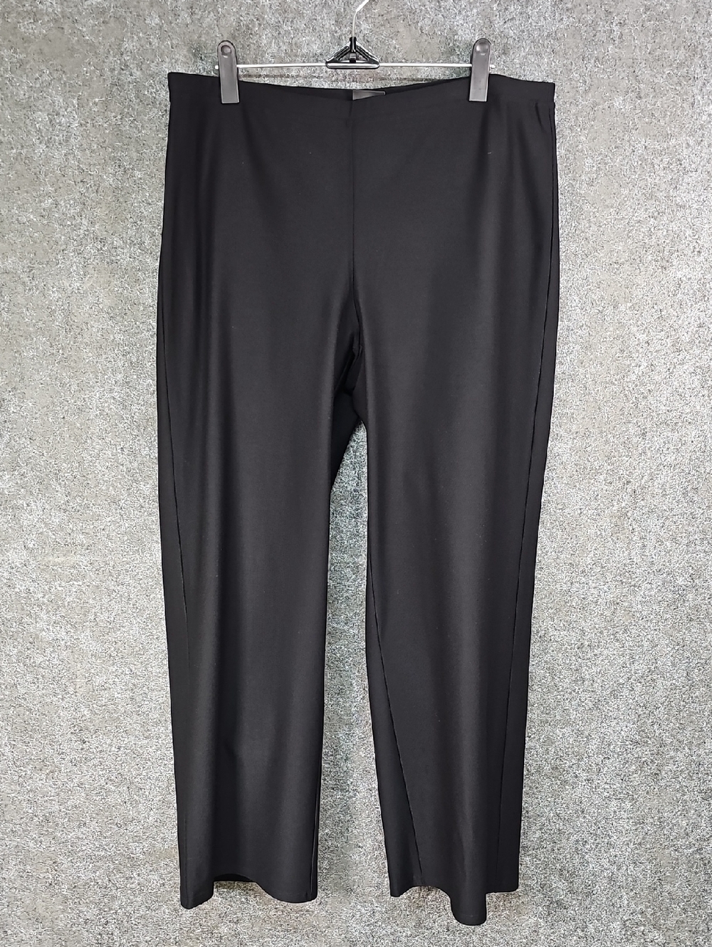 Eileen Fisher Washable Stretch Crepe Crop Pants, Yoga Dress Pant, Black, Medium